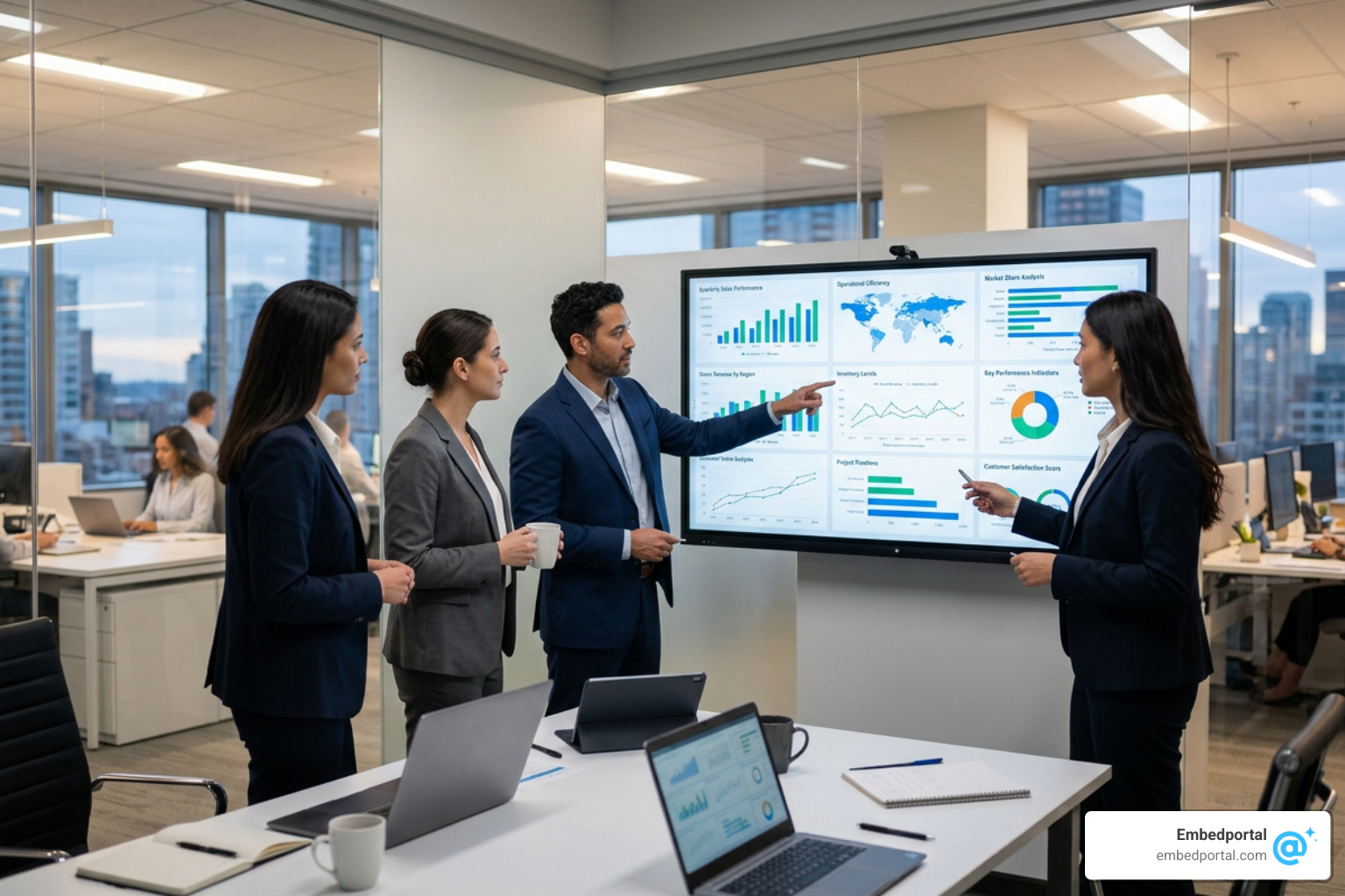 enterprise bi platform dashboard embedded in SaaS application